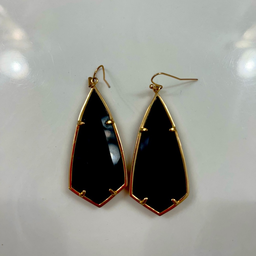 Kendra Scott Black and Gold earrings
